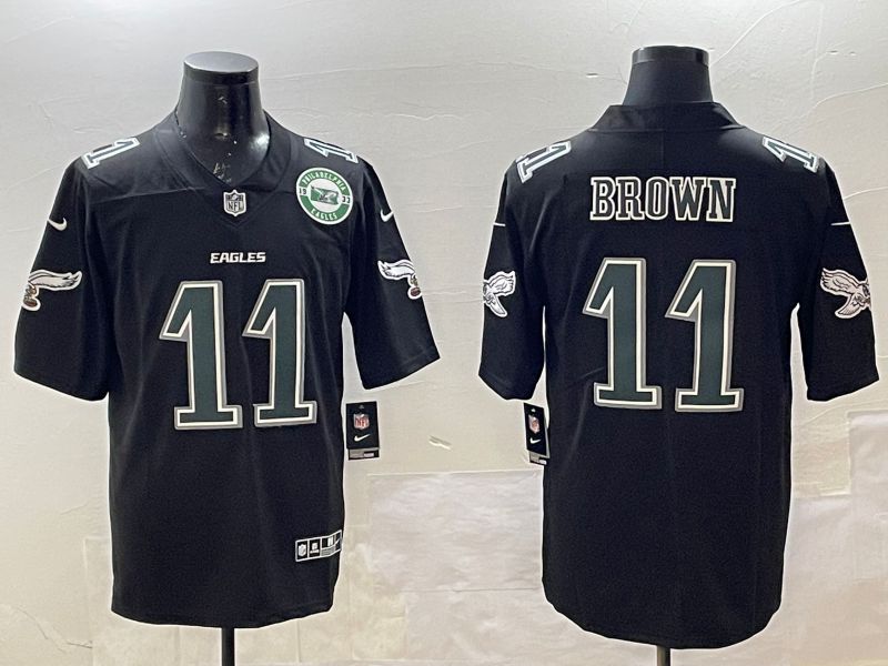 Men Philadelphia Eagles #11 Brown Black Fashion 2025 Nike Limited NFL Jersey style 3->philadelphia eagles->NFL Jersey